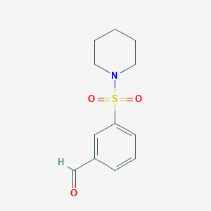 molecular formula C12H15NO3S B8578445 3-(Piperidin-1-ylsulfonyl)benzaldehyde 