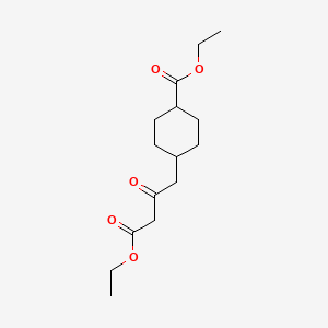 molecular formula C15H24O5 B8578457 Ethyl 4-(4-ethoxy-2,4-dioxobutyl)cyclohexanecarboxylate 