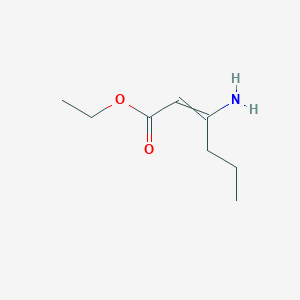 molecular formula C8H15NO2 B8578483 Ethyl 3-aminohex-2-enoate 