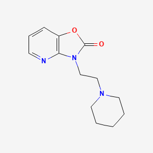 molecular formula C13H17N3O2 B8578510 Oxazolo(4,5-b)pyridin-2(3H)-one, 3-(2-(1-piperidinyl)ethyl)- CAS No. 139774-77-9