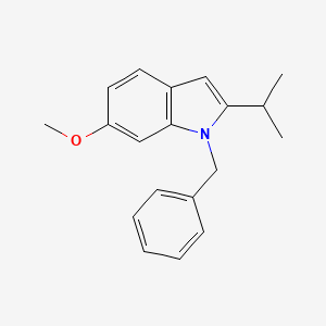 molecular formula C19H21NO B8578550 1-Benzyl-2-isopropyl-6-methoxy-1H-indole 