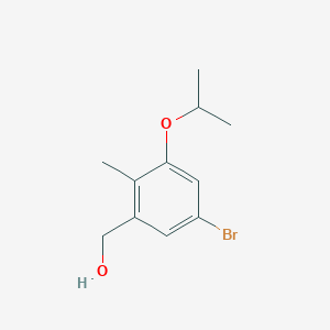 molecular formula C11H15BrO2 B8578576 [5-Bromo-2-methyl-3-(propan-2-yloxy)phenyl]methanol 