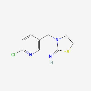 molecular formula C9H10ClN3S B8578602 Descyanothiacloprid 