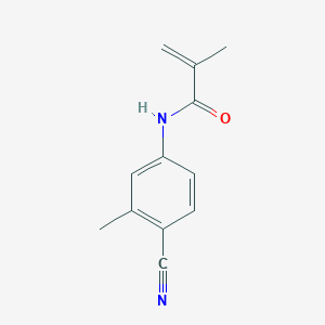 molecular formula C12H12N2O B8578650 N-(4-Cyano-3-methylphenyl)-2-methylprop-2-enamide CAS No. 658706-04-8