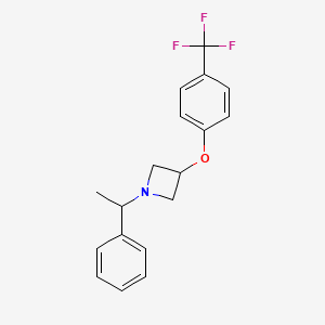 1-(1-Phenylethyl)-3-[4-(trifluoromethyl)phenoxy]azetidine
