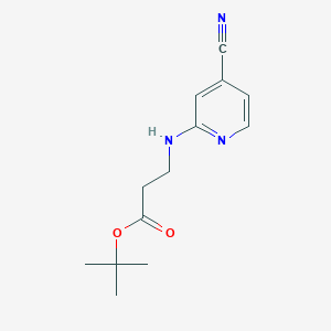 molecular formula C13H17N3O2 B8578695 tert-butyl N-(4-cyanopyridin-2-yl)-beta-alaninate 