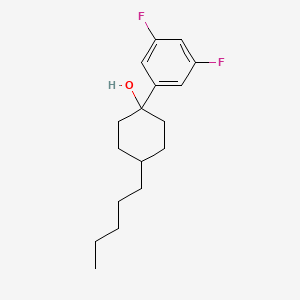 molecular formula C17H24F2O B8578709 1-(3,5-Difluorophenyl)-4-pentylcyclohexan-1-OL CAS No. 144261-14-3