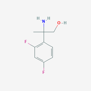 molecular formula C9H11F2NO B8578731 2-Amino-2-(2,4-difluorophenyl)propan-1-ol 