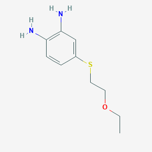 molecular formula C10H16N2OS B8578791 4-[(2-Ethoxyethyl)sulfanyl]benzene-1,2-diamine CAS No. 54029-82-2