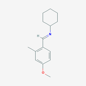 molecular formula C15H21NO B8578801 (E)-N-Cyclohexyl-1-(4-methoxy-2-methylphenyl)methanimine CAS No. 918662-31-4