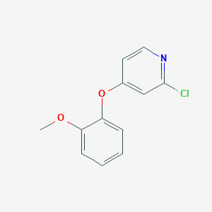 molecular formula C12H10ClNO2 B8578804 2-Chloro-4-(2-methoxyphenoxy)pyridine 