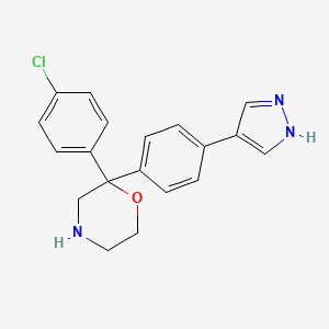 2-(4-Chloro-phenyl)-2-[4-(1H-pyrazol-4-yl)-phenyl]-morpholine