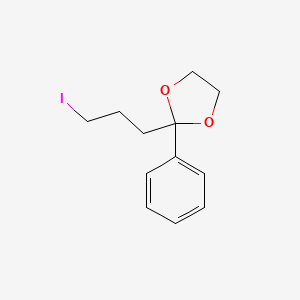 molecular formula C12H15IO2 B8578844 2-(3-Iodopropyl)-2-phenyl-1,3-dioxolane CAS No. 70969-99-2