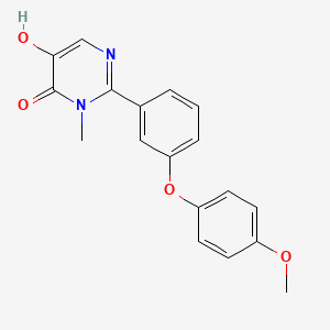molecular formula C18H16N2O4 B8578851 5-hydroxy-2-[3-(4-methoxyphenoxy)phenyl]-3-methylpyrimidin-4(3H)-one 