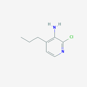 molecular formula C8H11ClN2 B8578952 3-Amino-2-chloro-4-n-propylpyridine 