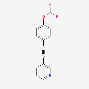molecular formula C14H9F2NO B8578956 3-{[4-(Difluoromethoxy)phenyl]ethynyl}pyridine CAS No. 918542-10-6