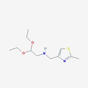 N-(2,2-diethoxyethyl)-N-[(2-methyl-1,3-thiazol-4-yl)methyl]amine