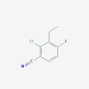 molecular formula C9H7ClFN B8578981 2-Chloro-3-ethyl-4-fluorobenzonitrile 