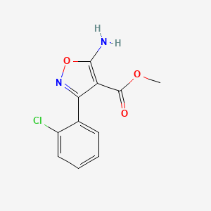 molecular formula C11H9ClN2O3 B8578982 Methyl-5-amino-3-(2-chlorophenyl)isoxazol-4-carboxylate 
