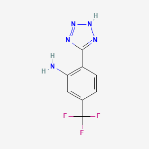 molecular formula C8H6F3N5 B8579080 2-(2H-tetrazol-5-yl)-5-(trifluoromethyl)aniline CAS No. 54013-22-8