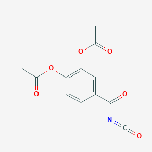 molecular formula C12H9NO6 B8579102 3,4-Diacetoxybenzoyl isocyanate CAS No. 73547-41-8