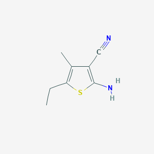 molecular formula C8H10N2S B8579139 2-Amino-5-ethyl-4-methylthiophene-3-carbonitrile 