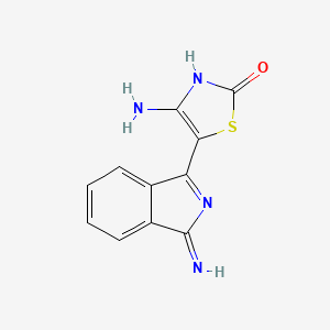 molecular formula C11H8N4OS B8579186 1-Imino-3-(2-oxo-4-imino-5-thiazolidinylidene)isoindoline CAS No. 53151-85-2