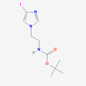 molecular formula C10H16IN3O2 B8579221 1,1-dimethylethyl [2-(4-iodo-1H-imidazol-1-yl)ethyl]carbamate 
