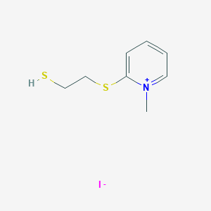 molecular formula C8H12INS2 B8579232 1-Methyl-2-[(2-sulfanylethyl)sulfanyl]pyridin-1-ium iodide CAS No. 111428-41-2