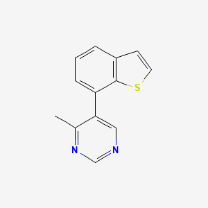 molecular formula C13H10N2S B8579287 5-benzo[b]thien-7-yl-4-methylPyrimidine CAS No. 1428882-24-9