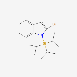 molecular formula C17H26BrNSi B8579304 2-Bromo-1-[tri(propan-2-yl)silyl]-1H-indole CAS No. 918148-84-2