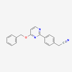 2-(4-(4-(Benzyloxy)pyrimidin-2-yl)phenyl)acetonitrile