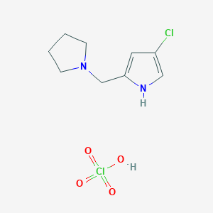 4-chloro-2-(pyrrolidin-1-ylmethyl)-1H-pyrrole;perchloric acid