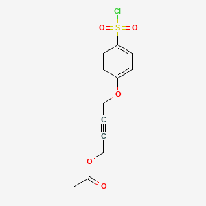 4-[4-(Chlorosulfonyl)phenoxy]-2-butynyl acetate