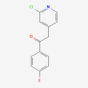 molecular formula C13H9ClFNO B8579351 2-(2-Chloropyridin-4-yl)-1-(4-fluorophenyl)ethanone CAS No. 158876-69-8