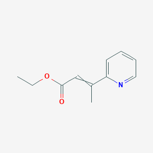 molecular formula C11H13NO2 B8579359 Ethyl 3-(pyridin-2-yl)but-2-enoate CAS No. 103861-00-3