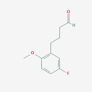 molecular formula C11H13FO2 B8579369 4-(5-Fluoro-2-methoxyphenyl)butanal 