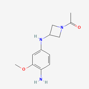 molecular formula C12H17N3O2 B8579387 1-(3-((4-Amino-3-methoxyphenyl)amino)azetidin-1-yl)ethanone 