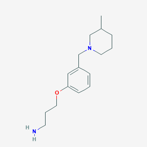 molecular formula C16H26N2O B8579403 3-{3-[(3-Methylpiperidin-1-yl)methyl]phenoxy}propan-1-amine CAS No. 90287-76-6