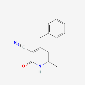 molecular formula C14H12N2O B8579455 6-Methyl-2-oxo-4-(phenylmethyl)-1,2-dihydro-3-pyridinecarbonitrile 