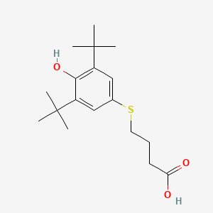 molecular formula C18H28O3S B8579649 Butanoic acid, 4-[[3,5-bis(1,1-dimethylethyl)-4-hydroxyphenyl]thio]- CAS No. 105077-31-4