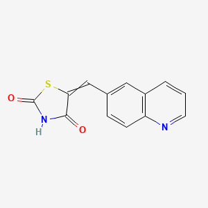 molecular formula C13H8N2O2S B8579659 5-[(Quinolin-6-yl)methylidene]-1,3-thiazolidine-2,4-dione CAS No. 648449-80-3