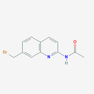 molecular formula C12H11BrN2O B8579681 N-(7-(bromomethyl)quinolin-2-yl)acetamide 