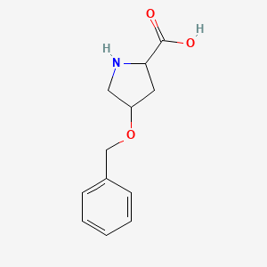 molecular formula C12H15NO3 B8579684 H-Hyp(Bzl)-OH . HCl 