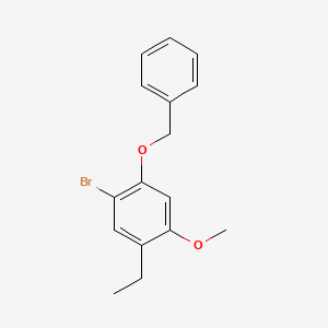 molecular formula C16H17BrO2 B8579691 1-Benzyloxy-2-bromo-4-ethyl-5-methoxy-benzene CAS No. 749930-40-3