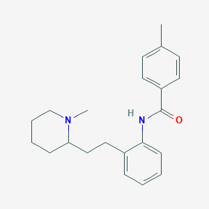 molecular formula C22H28N2O B8579713 2'-[2-(1-Methyl-2-piperidyl)ethyl]-p-toluanilide CAS No. 58753-92-7