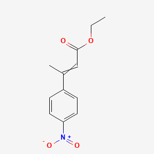 molecular formula C12H13NO4 B8579730 Ethyl 3-(4-nitrophenyl)-2-butenoate 