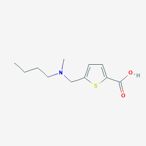 molecular formula C11H17NO2S B8579747 5-([Butyl(methyl)amino]methyl)thiophene-2-carboxylic acid 