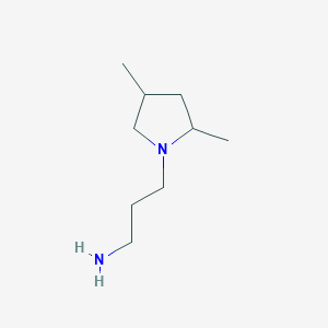 molecular formula C9H20N2 B8579757 2,4-Dimethyl-1-(3-aminopropyl)pyrrolidine 