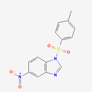 molecular formula C14H11N3O4S B8579773 5-Nitro-1-tosylbenzimidazole 